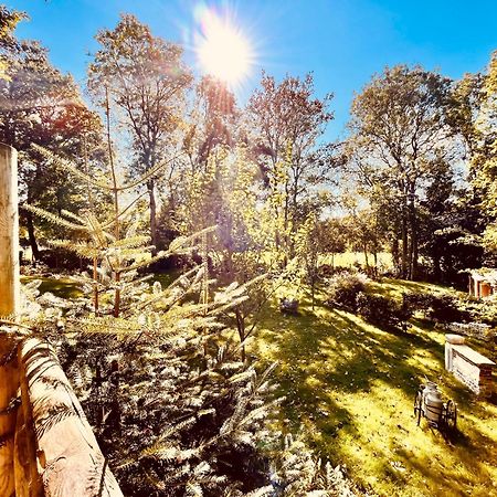 La Cabane Perchee Du Trappeur Écrainville Esterno foto