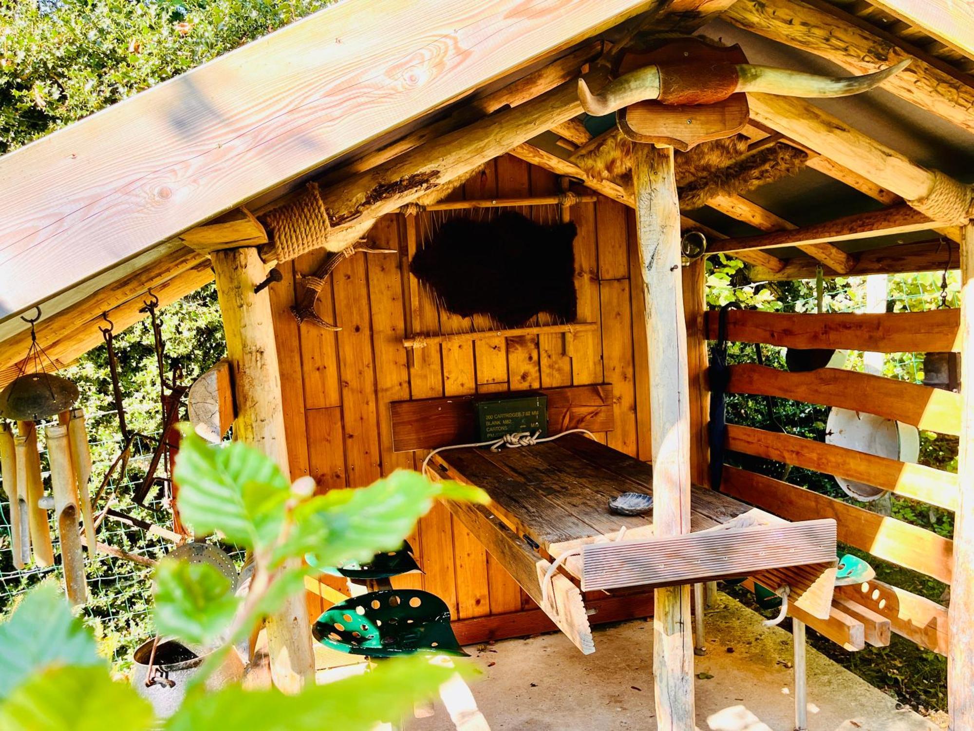 La Cabane Perchee Du Trappeur Écrainville Esterno foto
