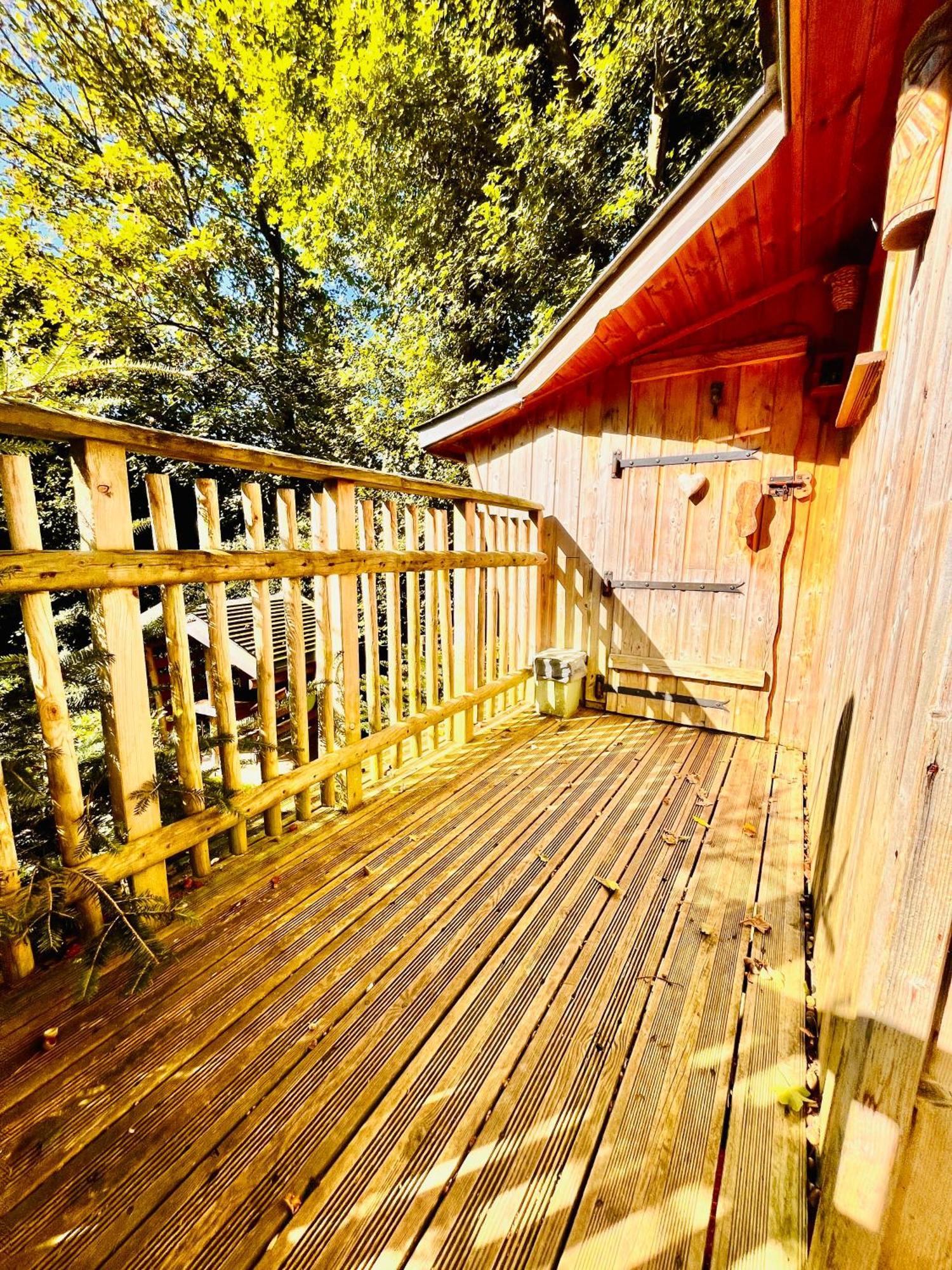 La Cabane Perchee Du Trappeur Écrainville Esterno foto