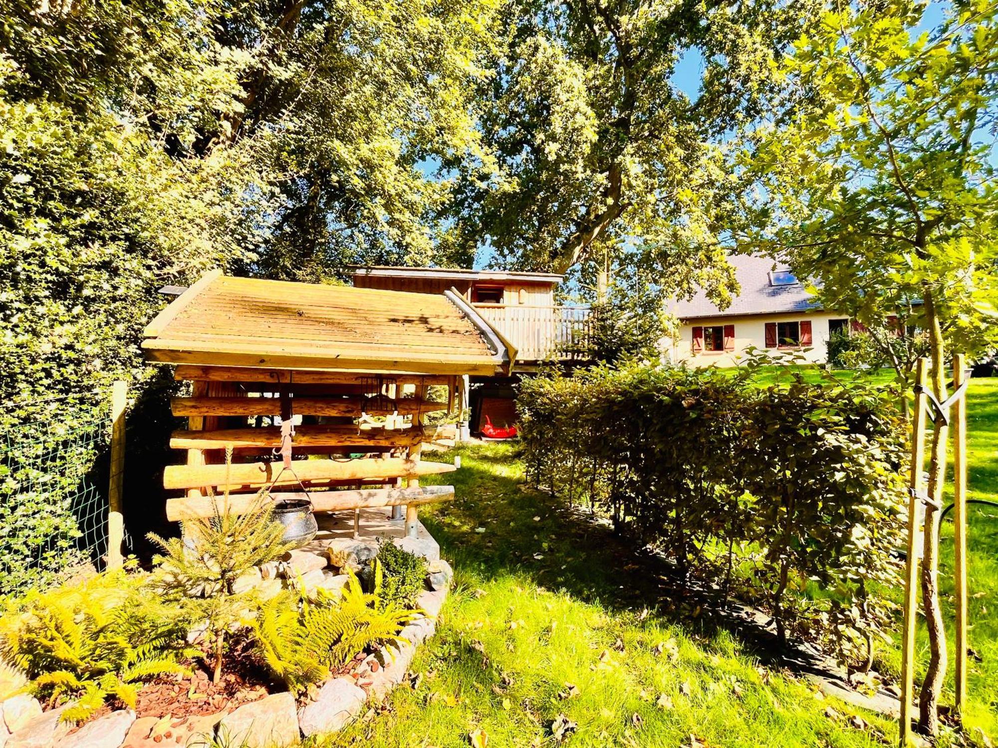 La Cabane Perchee Du Trappeur Écrainville Esterno foto