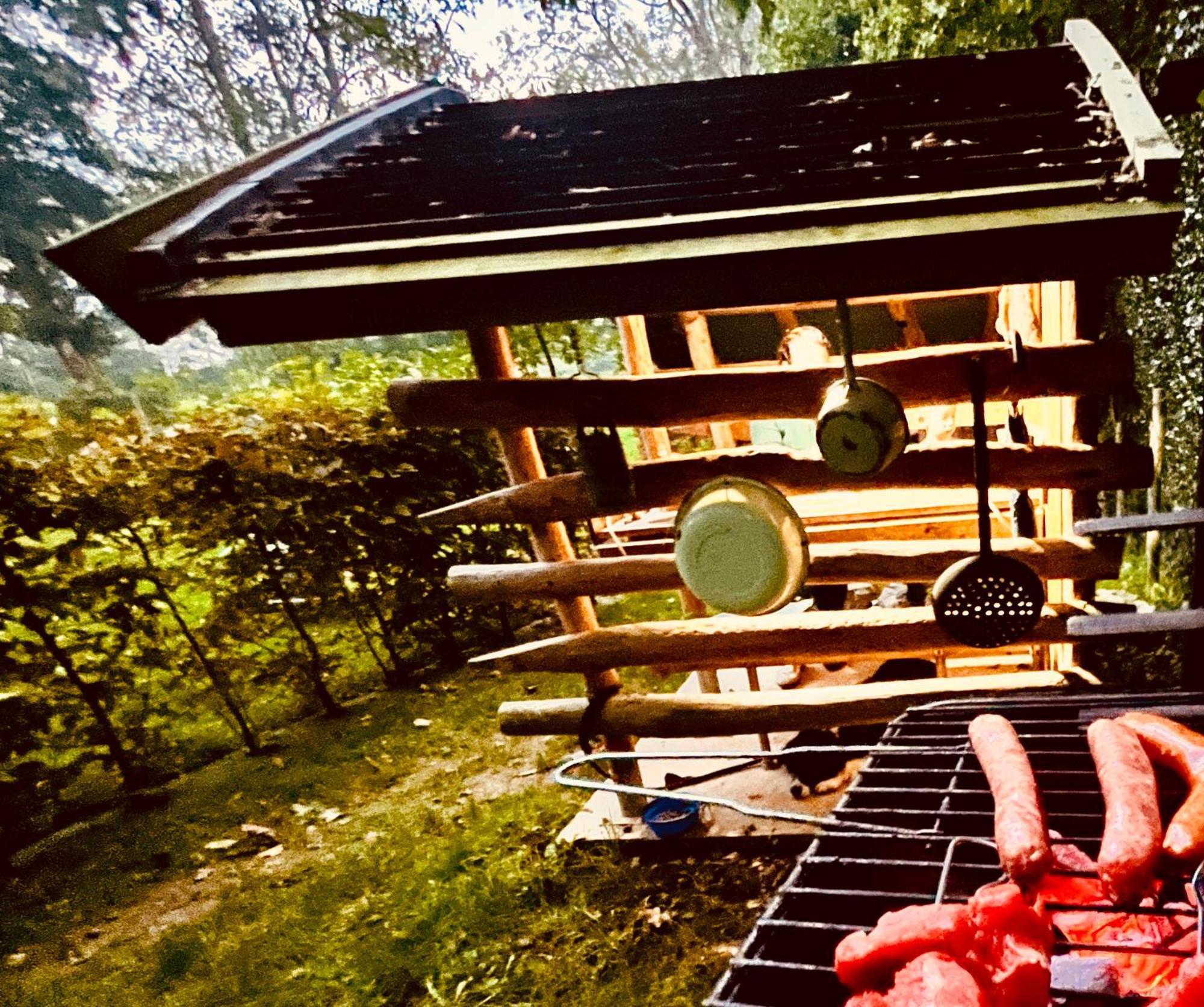 La Cabane Perchee Du Trappeur Écrainville Esterno foto